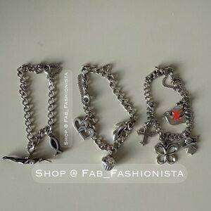 James Avery Retired Charm bracelets angel butterfly cupcake high heel cross